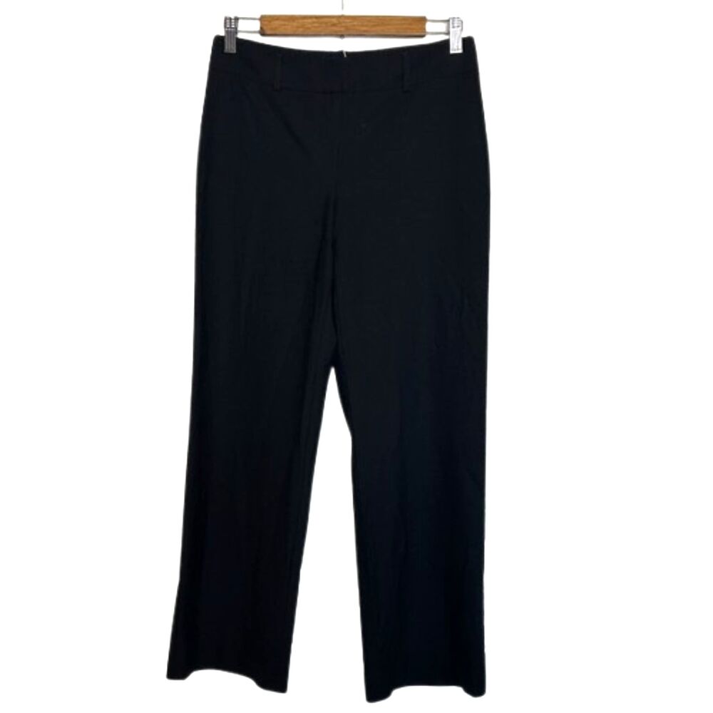 Theory Wool Wide Leg Flare Pants Womens 4 Business Career Stretchy Minimalist
